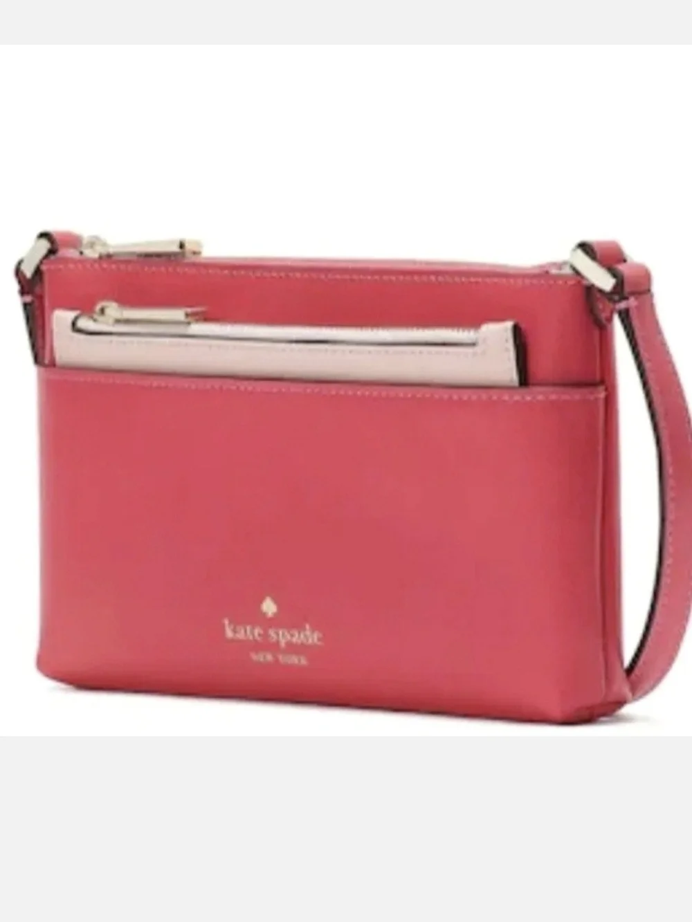 NWT Kate Spade New York Sadie Saffiano Leather Crossbody Top Zip Pink Bag